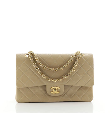 Chanel Vintage Classic Double Flap Bag Quilted Lambskin Medium