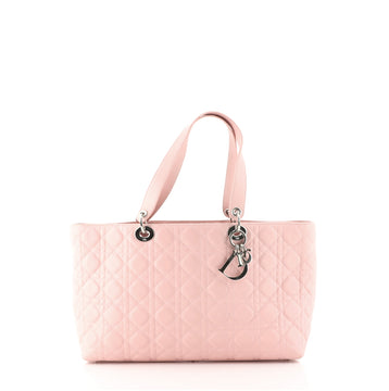 Christian Dior Vintage Lady Dior Tote Cannage Quilt Lambskin Large