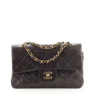Chanel Vintage Classic Double Flap Bag Quilted Lambskin Small
