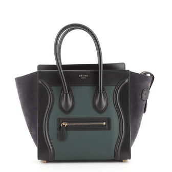 Celine Tricolor Luggage Bag Leather Micro