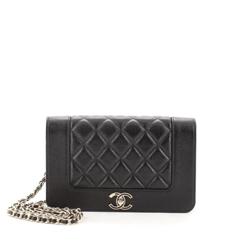 Chanel Mademoiselle Vintage Wallet on Chain Quilted Sheepskin