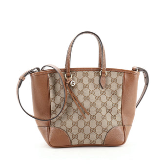 Gucci Bree Convertible Tote GG Canvas with Leather Small