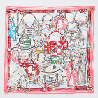 Fendi Selleria Square Scarf Printed Silk