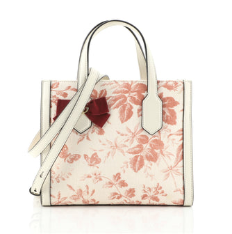 Gucci GG Ribbon Tote Printed Linen Small