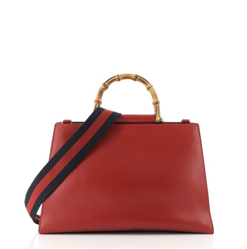 Gucci Nymphaea Top Handle Bag Leather Medium