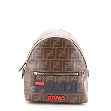 Fendi Mania Logo Backpack Zucca Coated Canvas Mini