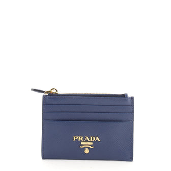 Prada Zip Card Holder Saffiano Leather