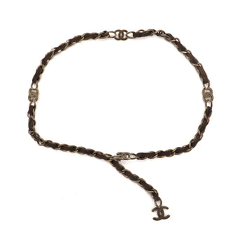 Chanel Vintage CC Chain Belt Metal and Suede