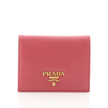 Prada Snap Wallet Saffiano Leather Compact