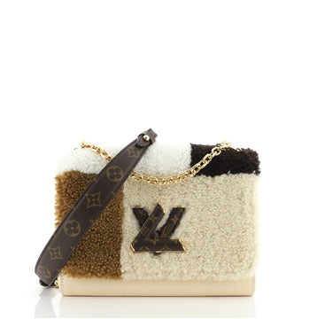 Louis Vuitton Twist Handbag Teddy Fleece with Epi Leather MM
