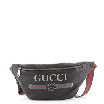 Gucci Logo Belt Bag Printed Leather Medium