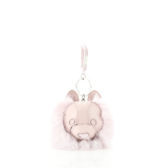 Christian Dior Cookie Bag Charm Leather and Fur