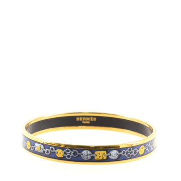Hermes Bangle Bracelet Printed Enamel Narrow