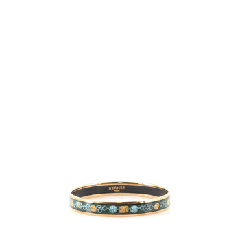 Hermes Bangle Bracelet Printed Enamel Narrow
