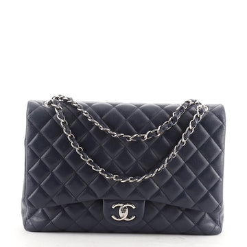 Chanel Classic Double Flap Bag Quilted Caviar Maxi