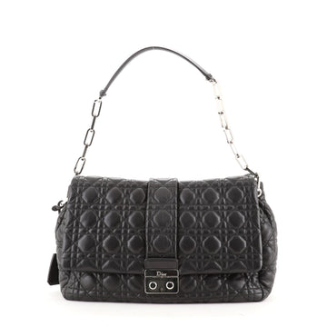 Christian Dior New Lock Flap Bag Cannage Quilt Lambskin Large