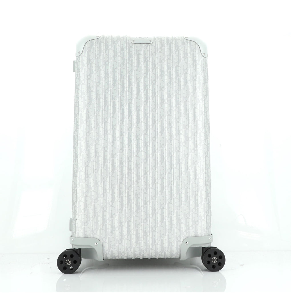 Christian Dior Dior x Rimowa Trunk Rolling Suitcase Oblique Aluminum Silver  62141617