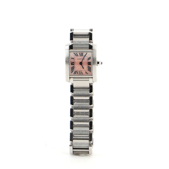 Cartier Tank Francaise Quartz Watch Stainless Steel with Mother of Pearl 20