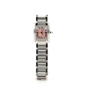 Cartier Tank Francaise Quartz Watch Stainless Steel with Mother of Pearl 20