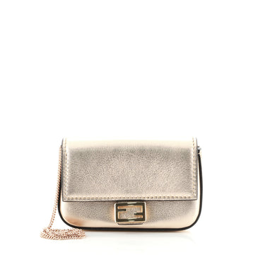 Fendi Baguette Bag Charm Leather Micro