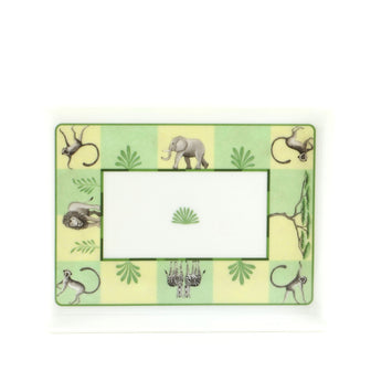 Hermes Africa Square Dish Printed Porcelain Small