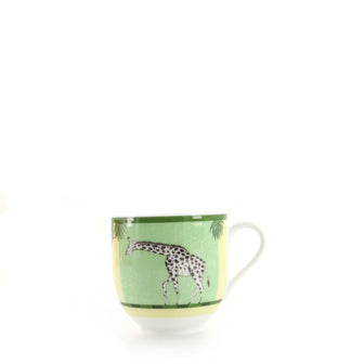 Hermes Africa 2-Piece Demitasse & Saucer Set Printed Porcelain