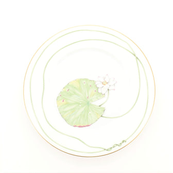 Hermes Nil Dessert Plate Printed Porcelain