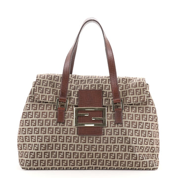 Fendi Vintage Flap Satchel Zucchino Canvas Medium