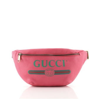 Gucci Logo Belt Bag Printed Leather Medium