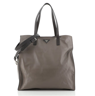 Prada Convertible Slim Tote Bag Soft Calf with Saffiano Leather Tall