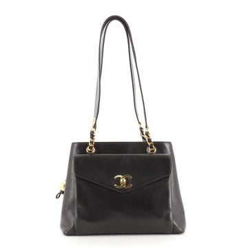 Chanel Vintage Front Pocket Tote Lambskin Medium