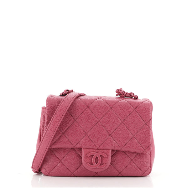 Chanel Incognito Square Flap Bag Quilted Caviar Mini Pink 2280611