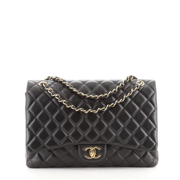 Chanel Classic Double Flap Bag Quilted Lambskin Maxi