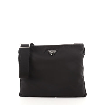 Prada Zip Messenger Bag Tessuto Medium