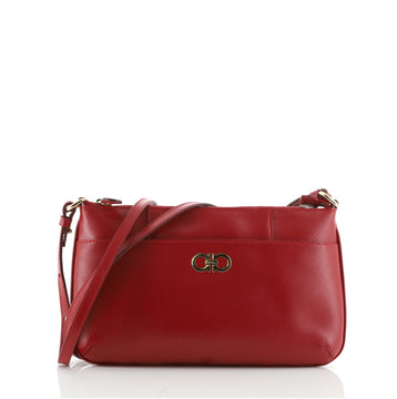 Salvatore Ferragamo Gancio Crossbody Bag Saffiano Leather Mini