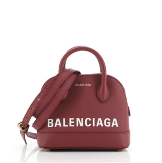 Balenciaga Logo Ville Bag Leather XXS