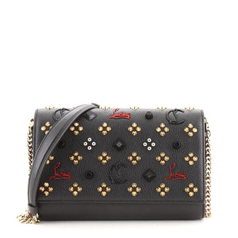 Christian Louboutin Paloma Clutch Embellished Leather Small