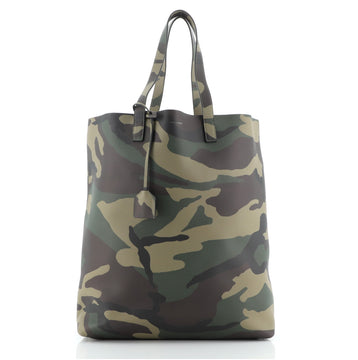 Saint Laurent Shopper Tote Camo Leather Tall