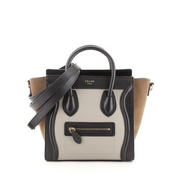 Celine Tricolor Luggage Bag Leather Nano