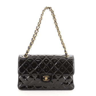 Chanel Vintage Double Sided Flap Bag Quilted Patent Medium