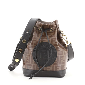 Fendi Mon Tresor Bucket Bag Zucca Coated Canvas Small