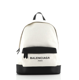 Balenciaga Navy Backpack Canvas Large