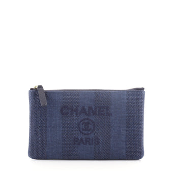 Chanel Deauville Pouch Raffia Small