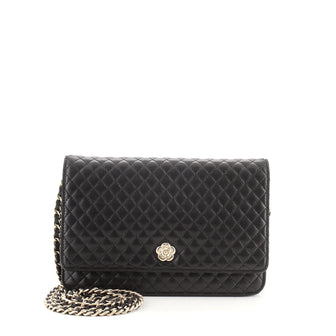 Chanel Camellia Wallet on Chain Micro Quilted Calfskin