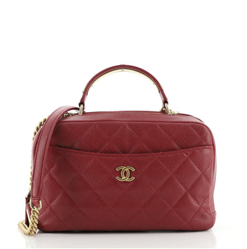 Chanel Carry Around Bowling Bag Quilted Caviar Small