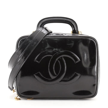 Chanel Vintage Timeless Zip Around Vanity Case Patent Small