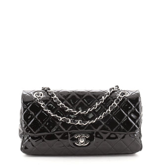 Chanel Classic Single Flap Bag Quilted Patent Medium