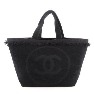 Chanel CC Beach Tote Fringe Terry Cloth Large