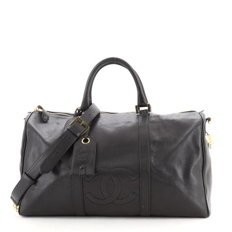 Chanel Vintage CC Weekender Bag Caviar Large