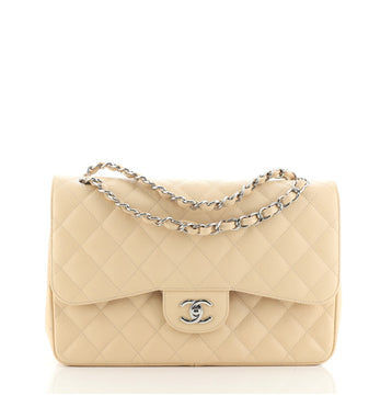 Chanel Classic Double Flap Bag Quilted Caviar Jumbo